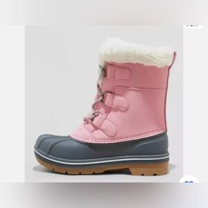 Kids' Kit Lace-Up Winter Boots Pink - Cat & Jack - SIZE 5